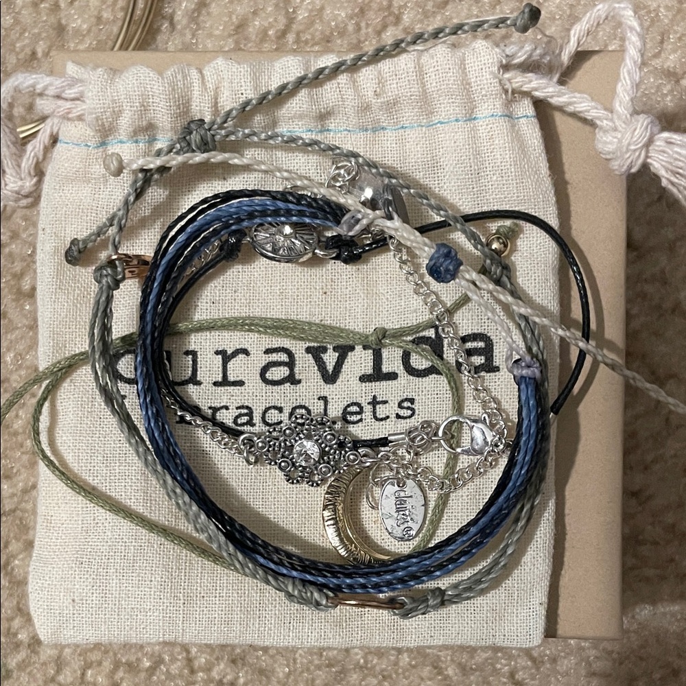 Bracelet Collection with 2 Pura Vida bracelets included.